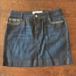 Black house White market denim skirt